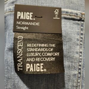 PAIGE Normandie Transend Straight Men's Classic Blue Straight Jeans 42x34.5